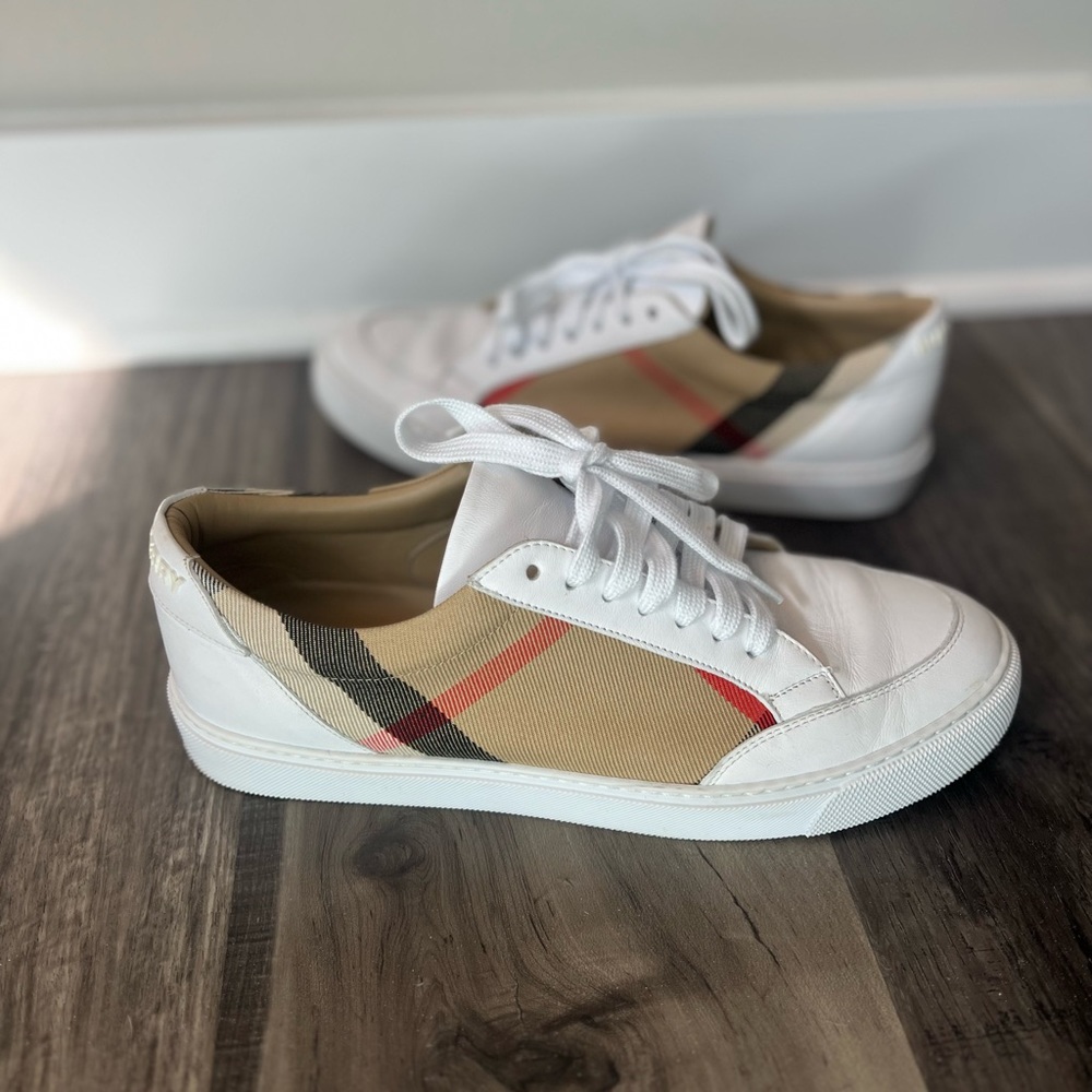 House Check and Leather Sneakers - Picture 11 of 11